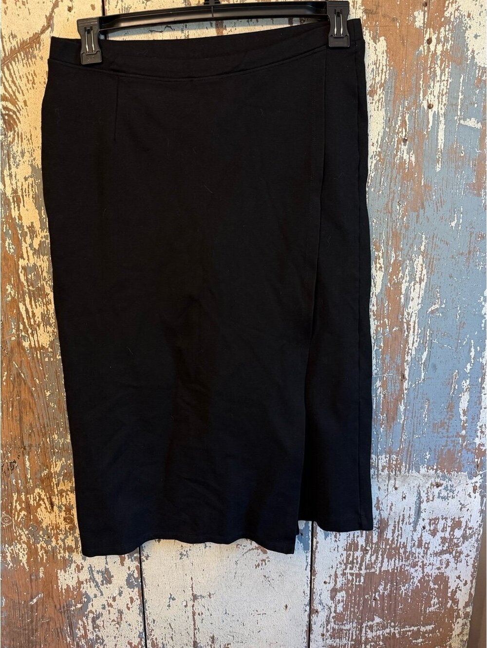 Betabrand Black Wrap Skirt Leggings size Large
